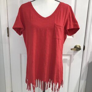 C Wonder Fringe Bottom Tee L